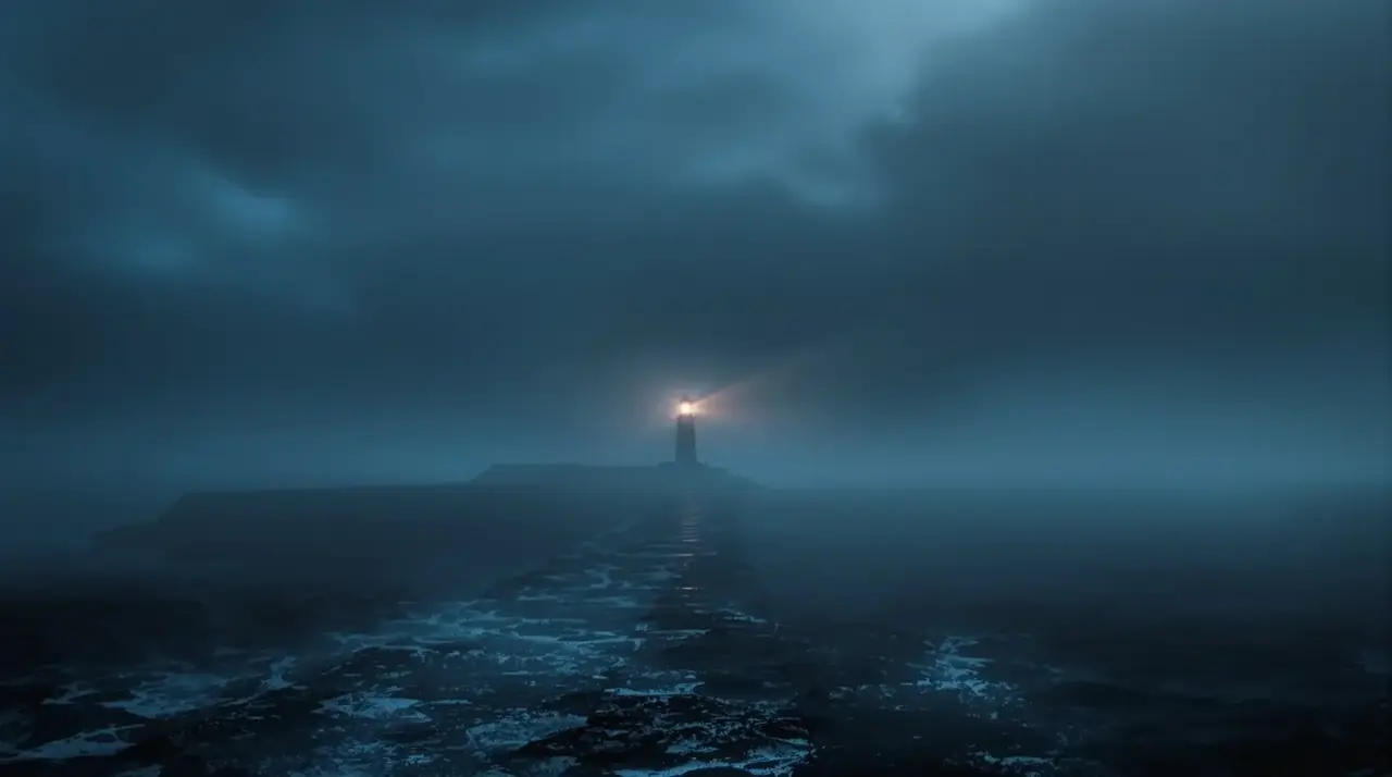 极夜灯塔 剧照背景，英国电影